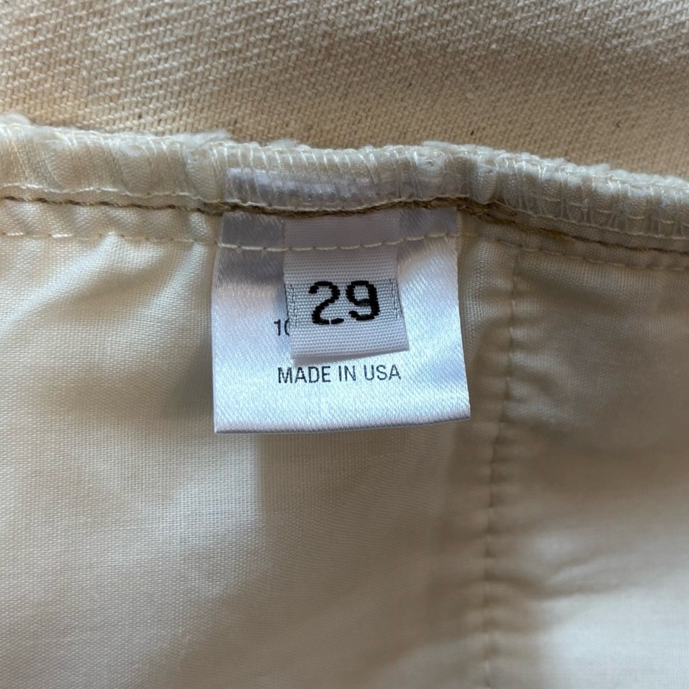 NOMIA NYC Sz 29 Paneled Wide Leg Jeans In Ecru new without tag Designer - Picture 6 of 12